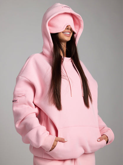 Cozy travel hoodie with airplane mode graphic