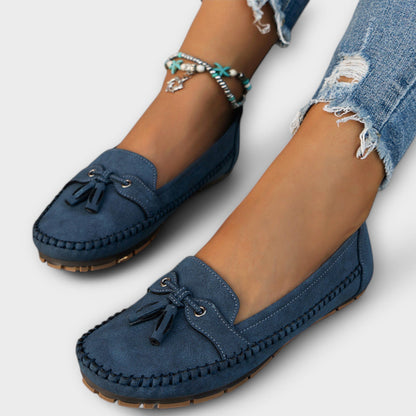 Harper | Women's Tassel Detail Suede-Style Loafers