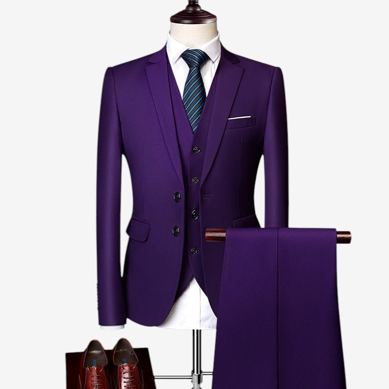 Adam - 3 piece set with blazer, vest and high waist pant
