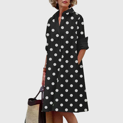 Vestido Mujer Camisero Con Bolsillos – Estilo Casual Elegante