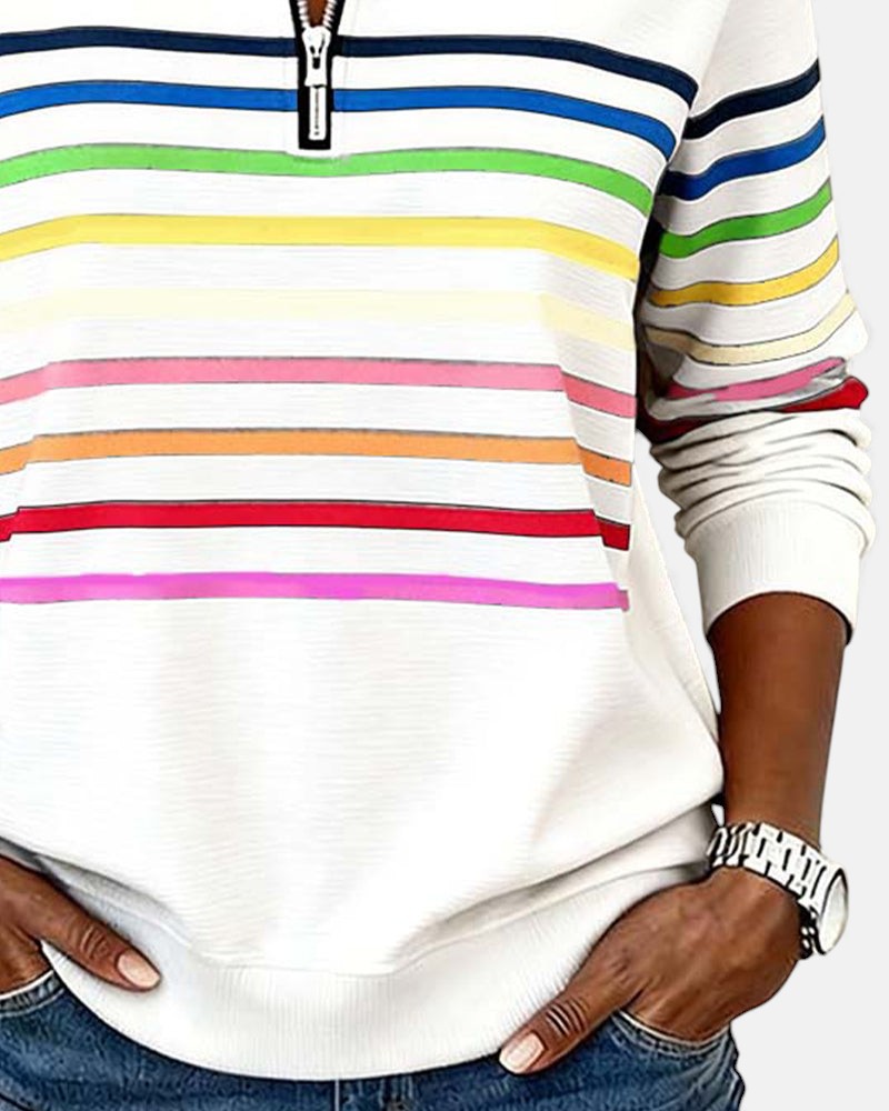 Vera - Striped Comfortable Jumper