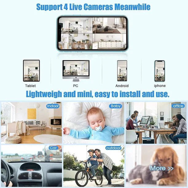 Compact Wireless Magnetic Camera with Live Audio and Video Streaming