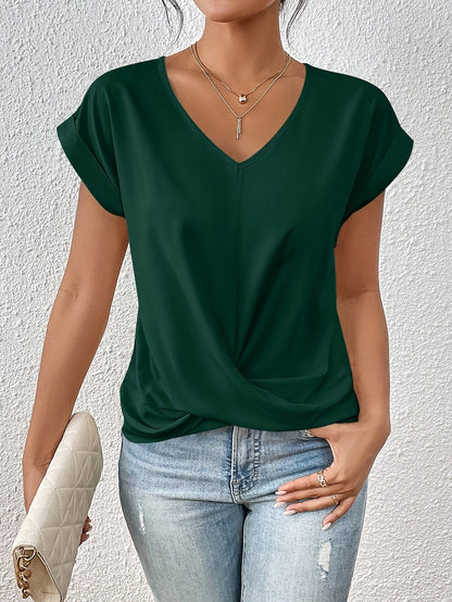 Cleo | Afslappet T-shirt med sweetheart-udskæring