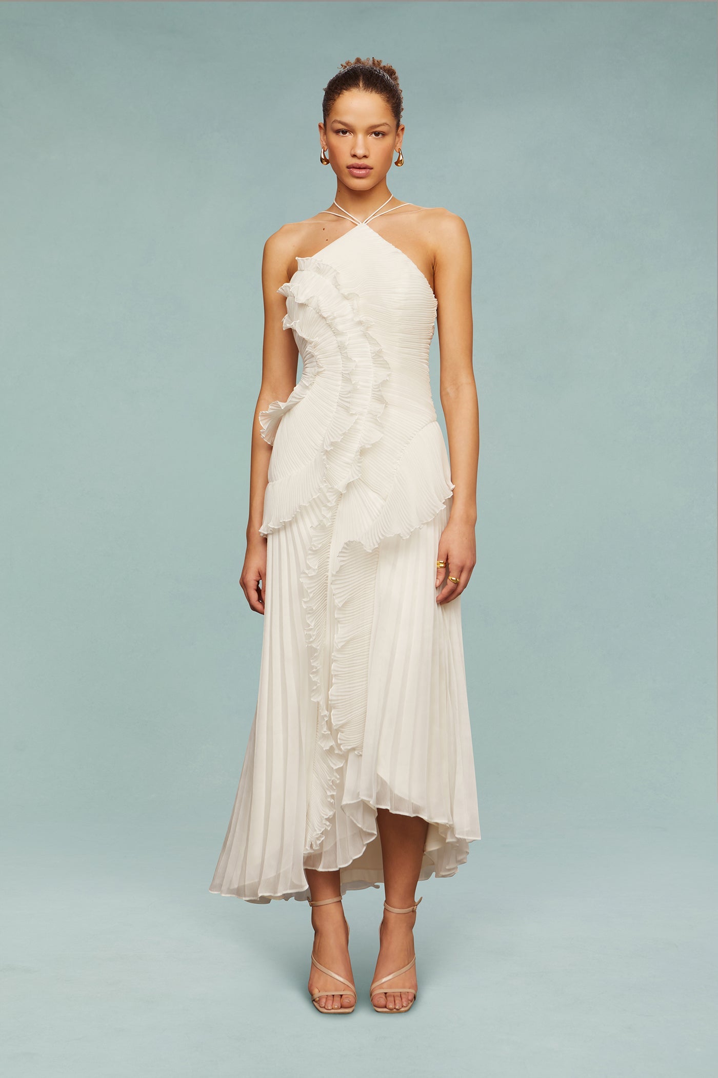 Martyna – Sukienka maxi z falbanami