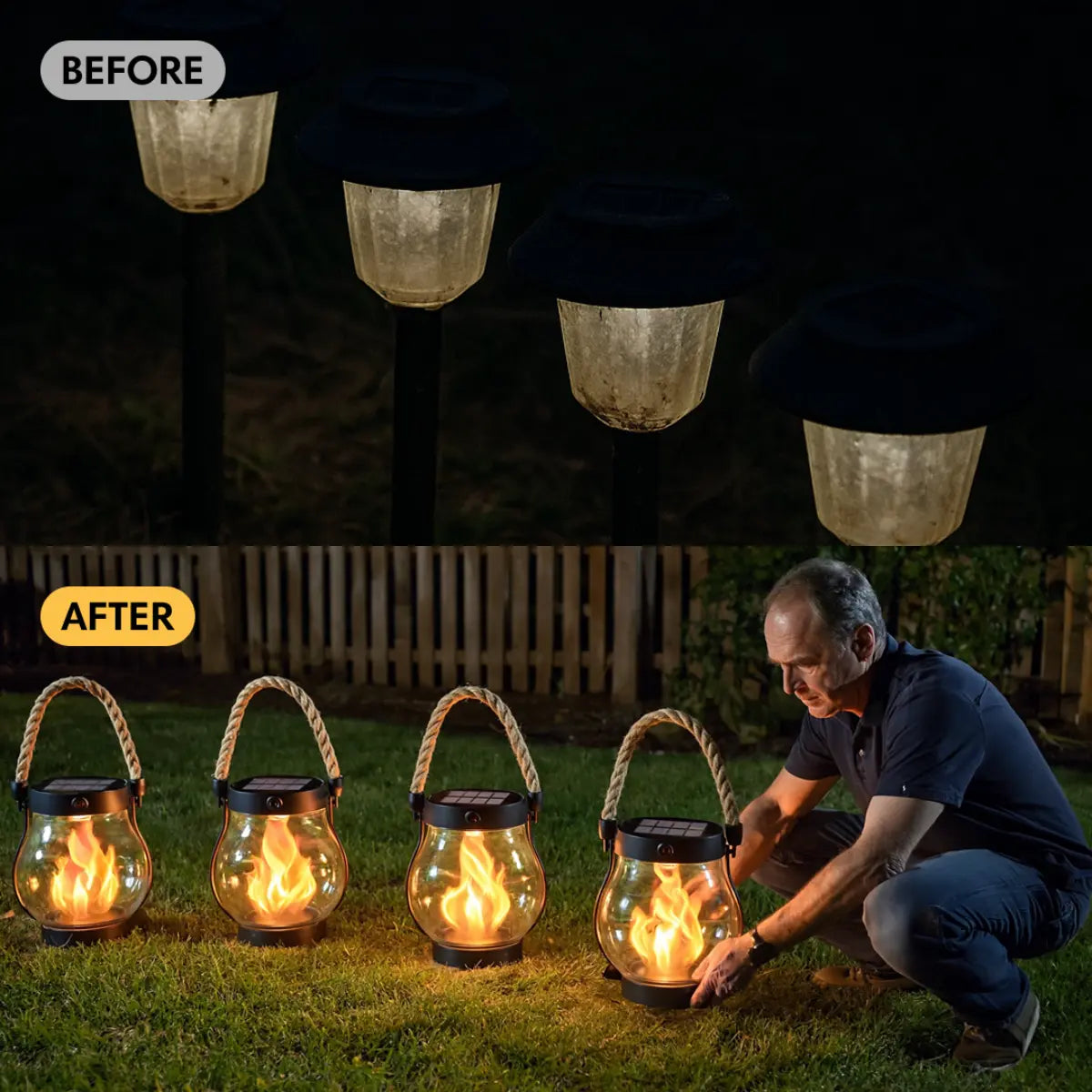 EmberLume™ — Ignite Mesmerizing Nights with Effortless, Safe Solar Glow