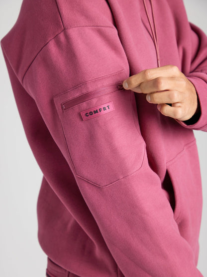 Cozy travel hoodie with airplane mode graphic