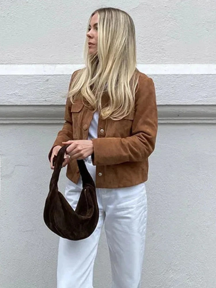 Elegante Wildlederjacke
