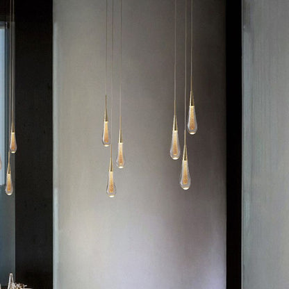Vnitřní Moderní Závěsná Lampa | Zlato ve Tvaru Kapky LED Design