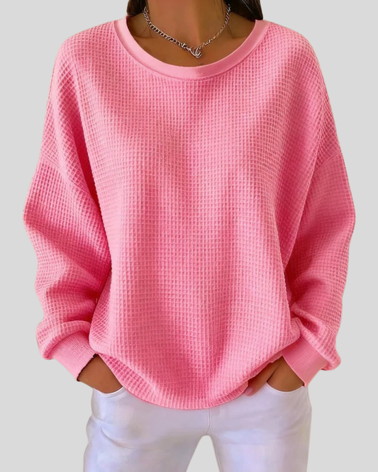 Jenna | Textured Waffle Knit Sweater