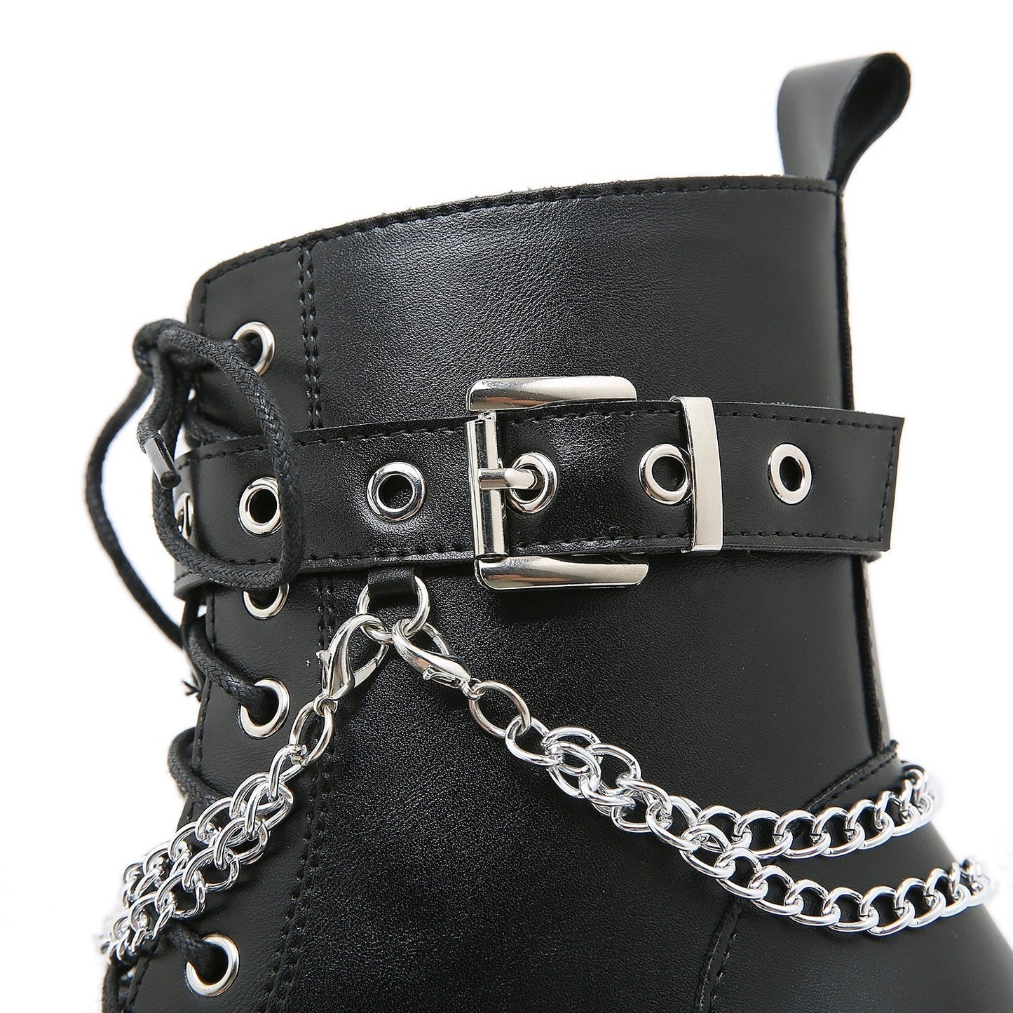 Botas de Plataforma Negras para Mujeres | Estilo Punk con Tacón Grueso