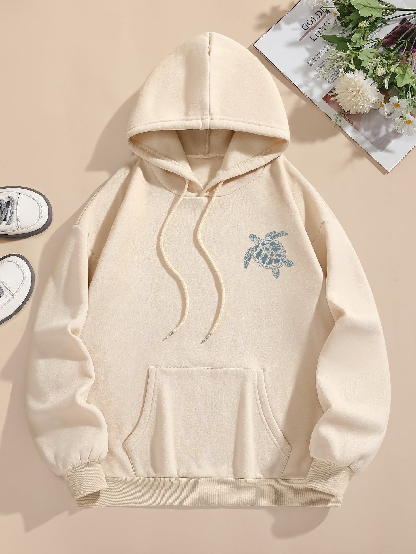 Lässiger Sweat-Pullover-Hoodie mit Backprint und Kapuze für Women | Perfekt für lässige Tage