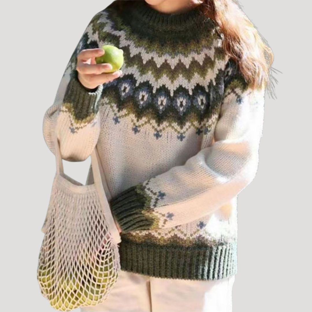 Women’s Nordic Knit Winter Sweater – Premium Soft Edition