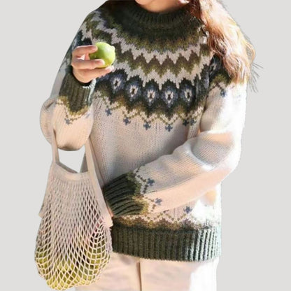 Women’s Nordic Knit Winter Sweater – Premium Soft Edition