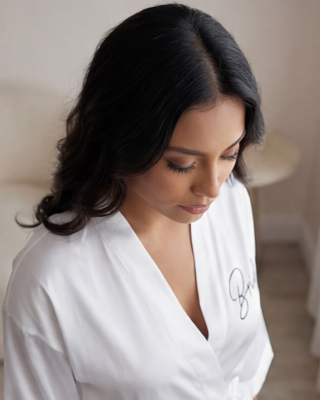 Women’s Satin Bridal Party Kimono Robe – Elegant Silk Bridesmaid and Bride Robe