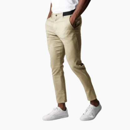 Chinos Men's Wool Slim Fit Trousers