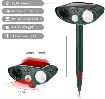 Ultrasonic Solar Repeller for Dogs – Deter Canines Within 48 Hours