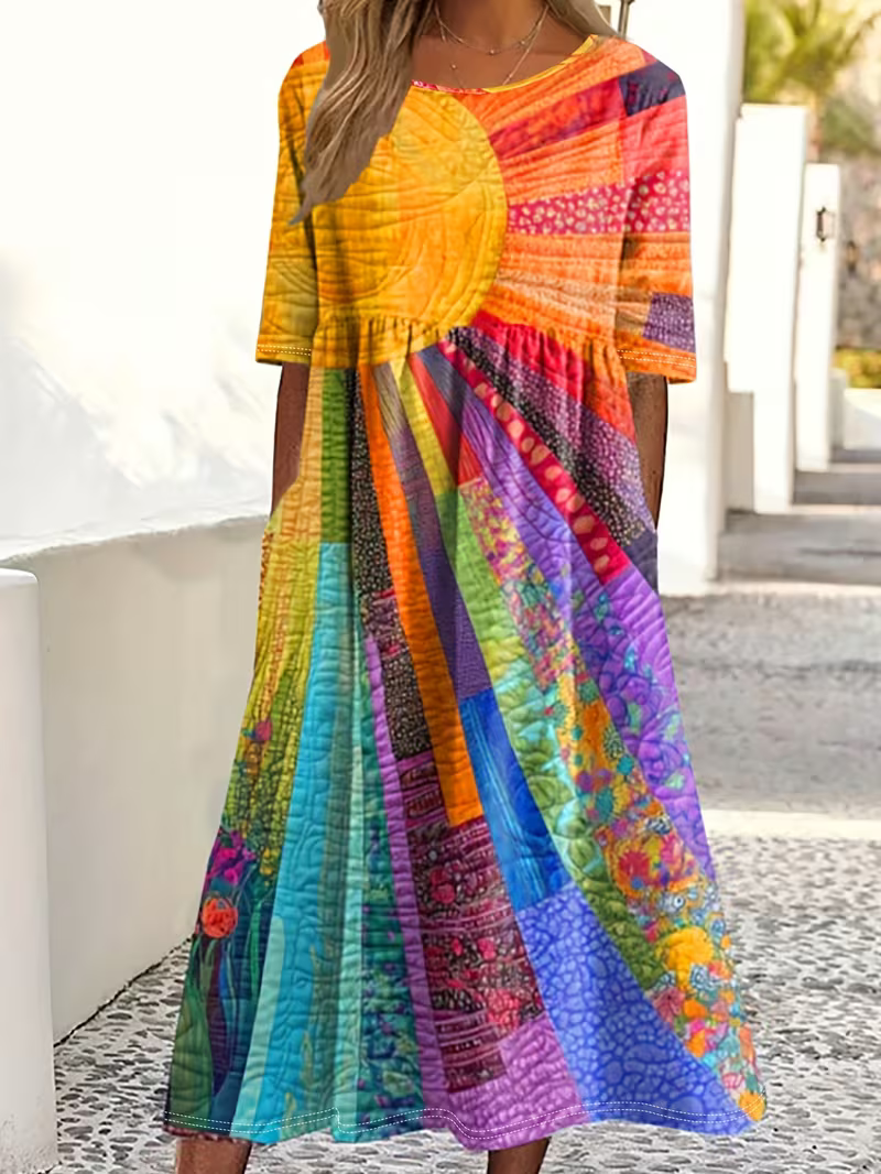 Nina | Bohemian Sun Midi Dress