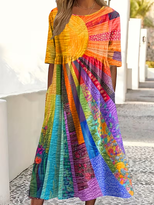 Nina | Bohemian Sun Midi Dress