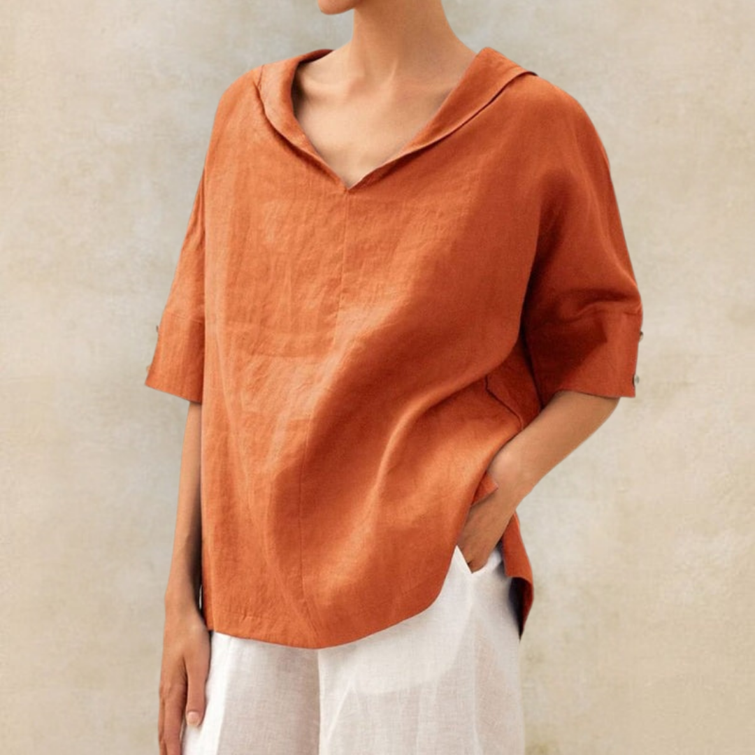 Lhinee Casual Loose-Fit Blouse – Effortless Everyday Style & Comfort