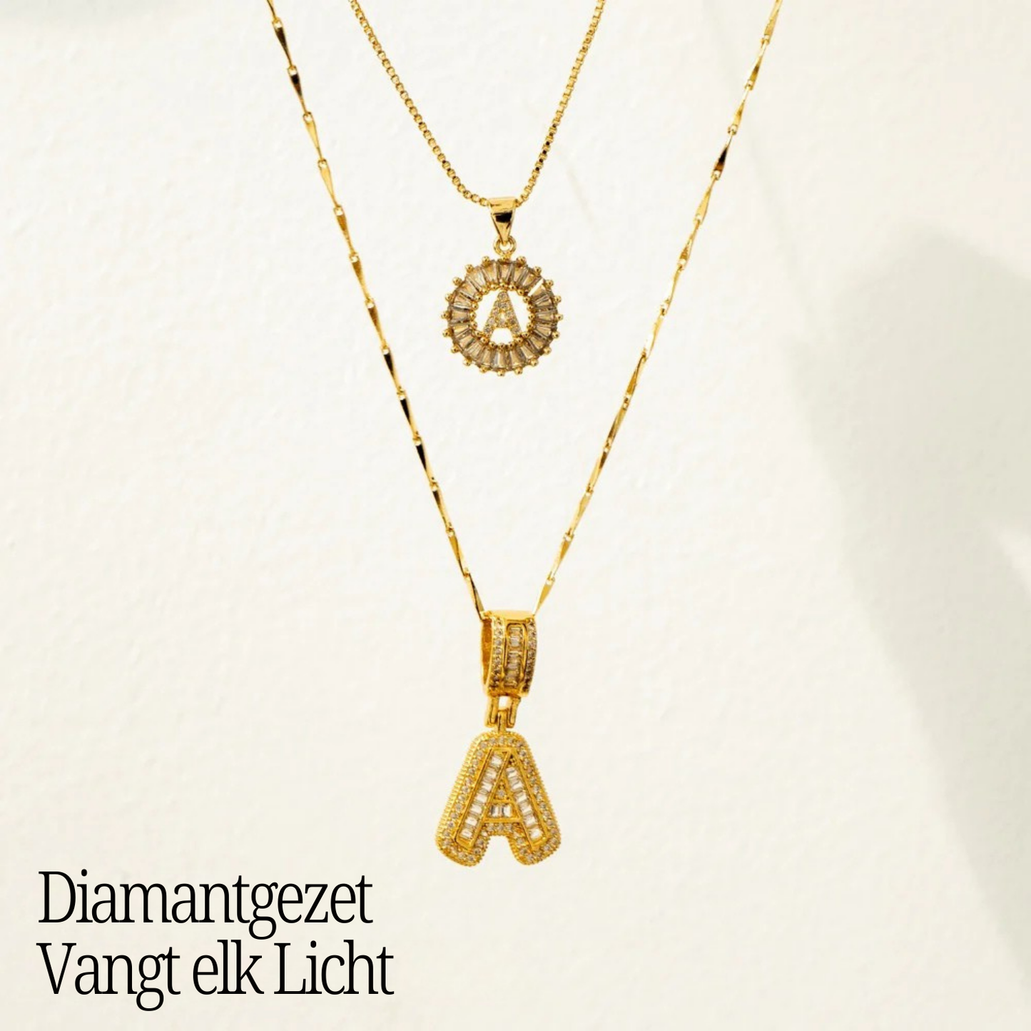 GemLetter Ketting - Initiaal Hanger met Luxe Glans