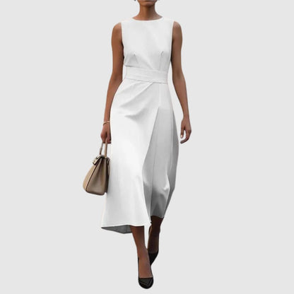 Zoé - Robe midi élégante avec ceinture