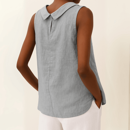 Emmeline - Sleeveless Round Neck Blouse