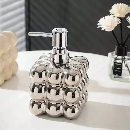 BubbleFlow – Square Soap Dispenser with Bubble Design | Stylish Dispenser for Bathroom and Kitchen