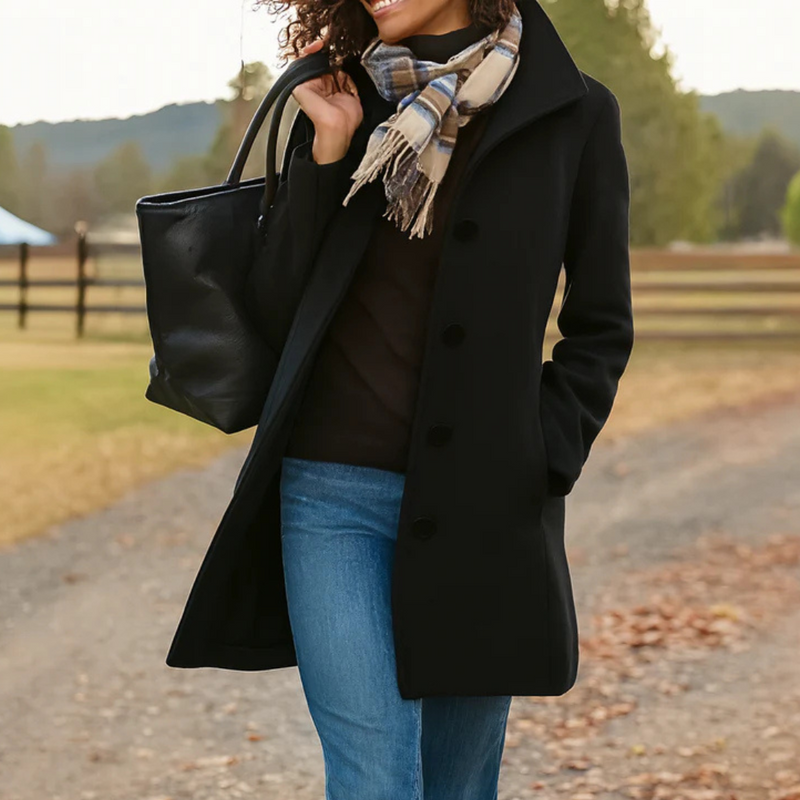 Aubrey | Classic Coat with Buttons for Women | Lunarafi
