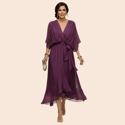 Sarah | Robe Sandra Mousseline Col V