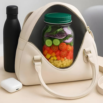 Glas-Salatbehälter mit breiter Öffnung – Frische Schichten, kein matschiger Salat