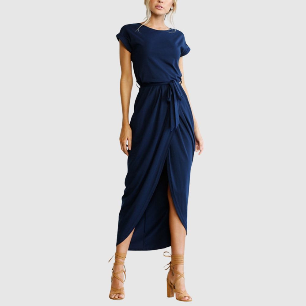 Zoé - Robe midi avec ceinture