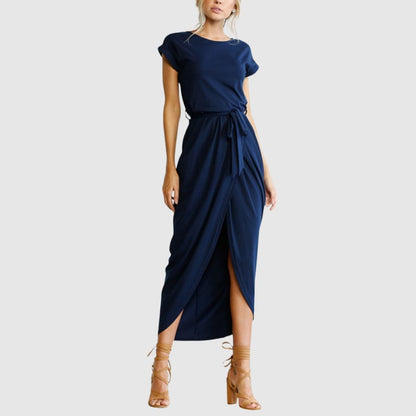 Zoé - Robe midi avec ceinture