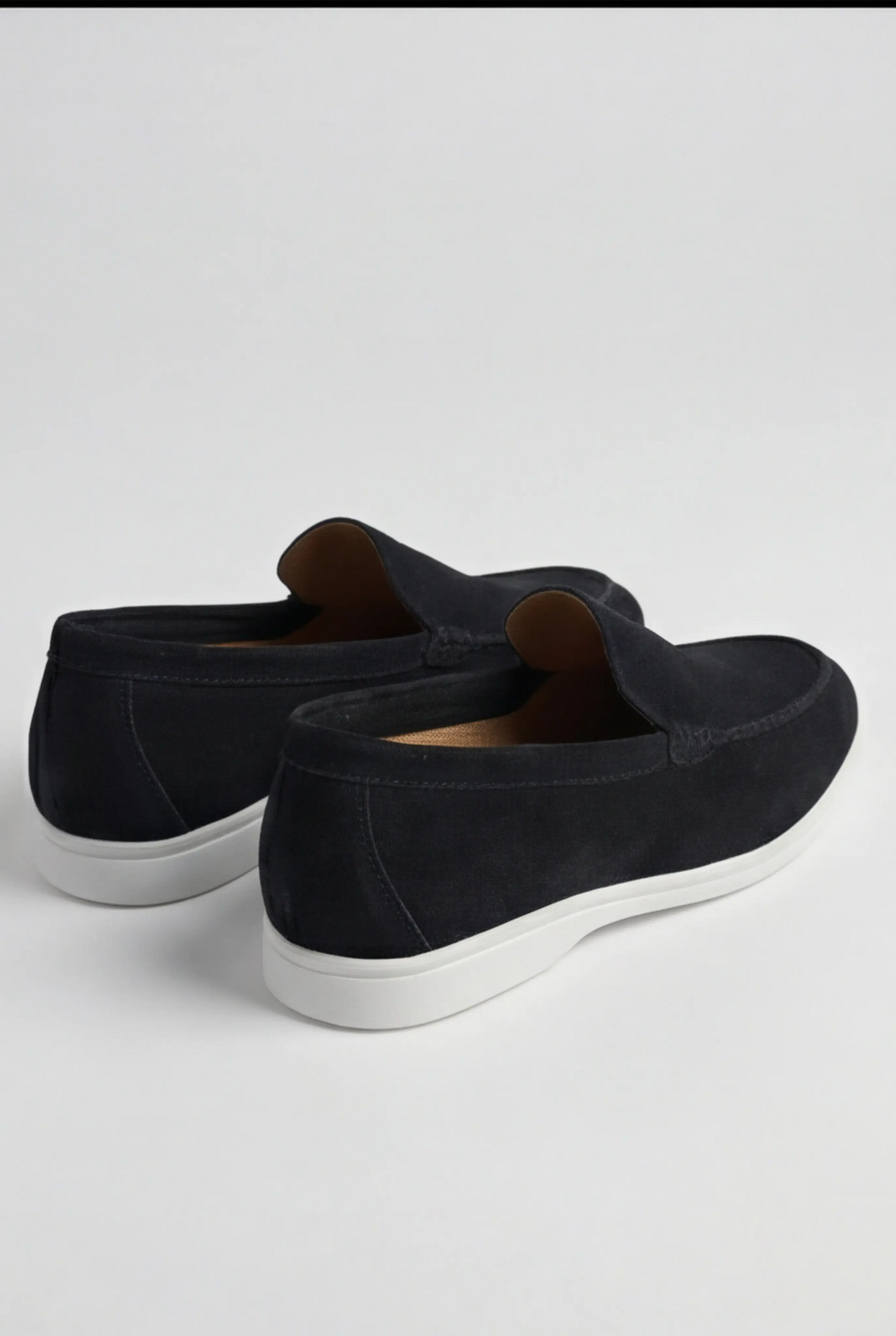 Casual Herre Loafers Slip-On - Sort PU med Ruskindslook - Sort - Loafers - Valmont Wear