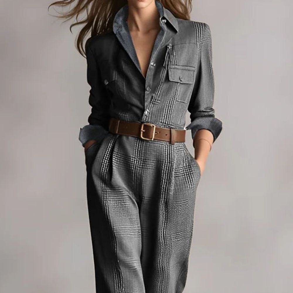 Natalie - Combinaison élégante avec ceinture et coupe ajustée