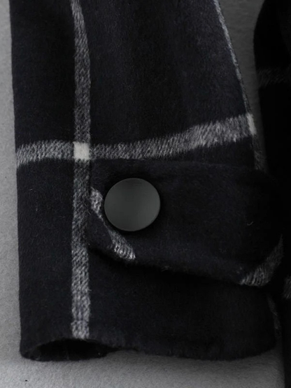 Renora™ | Elegant Checked Wool Coat
