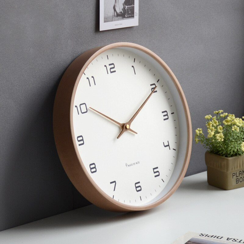 Wall Clock – Minimalist Wooden Design with Silent Quartz Movement for Modern Interiors