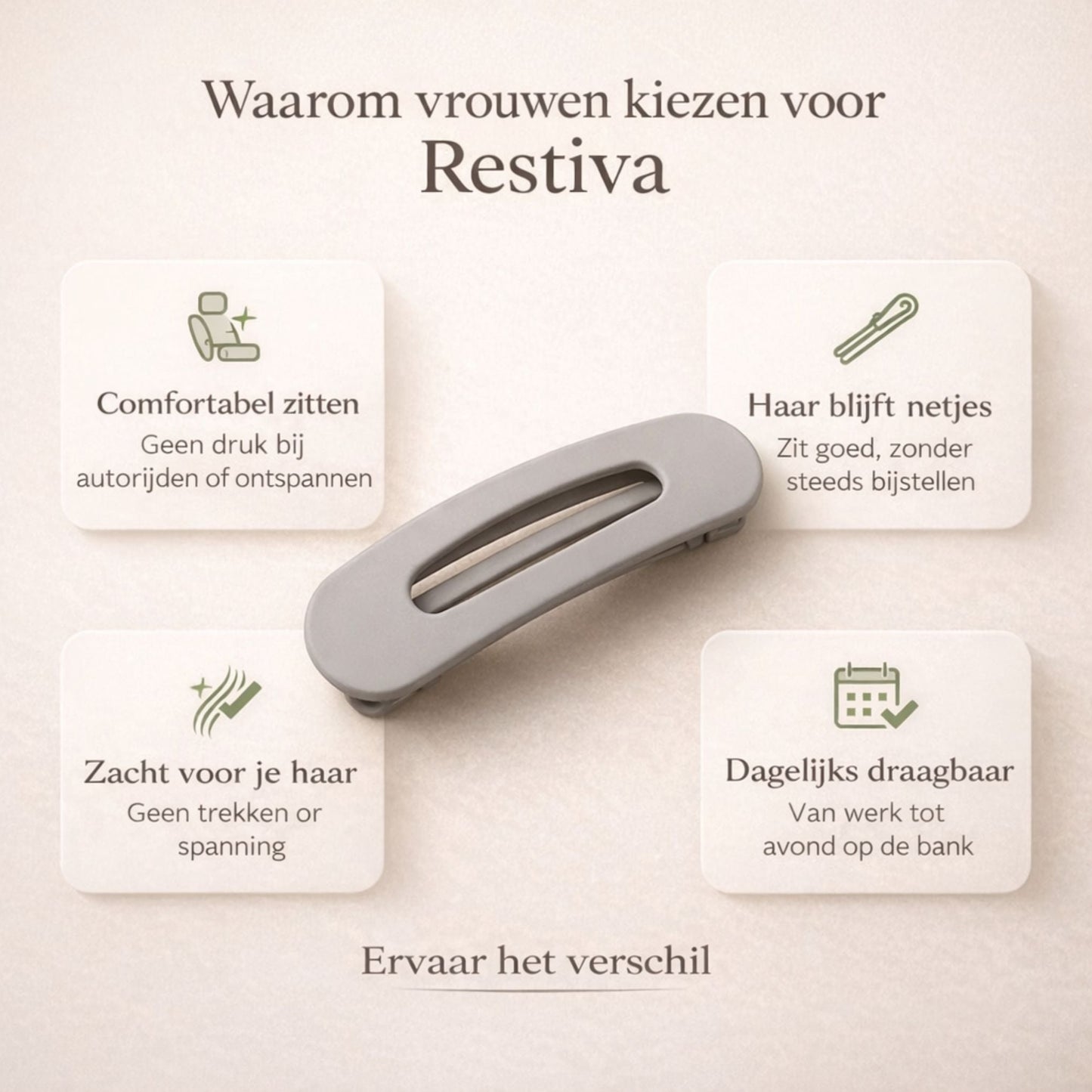 COMFORVA SCHMALE HAARCLIP - 1 STÜCK