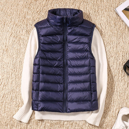 Natasha – Elegant vest met rits aan de voorkant en veilige zakken