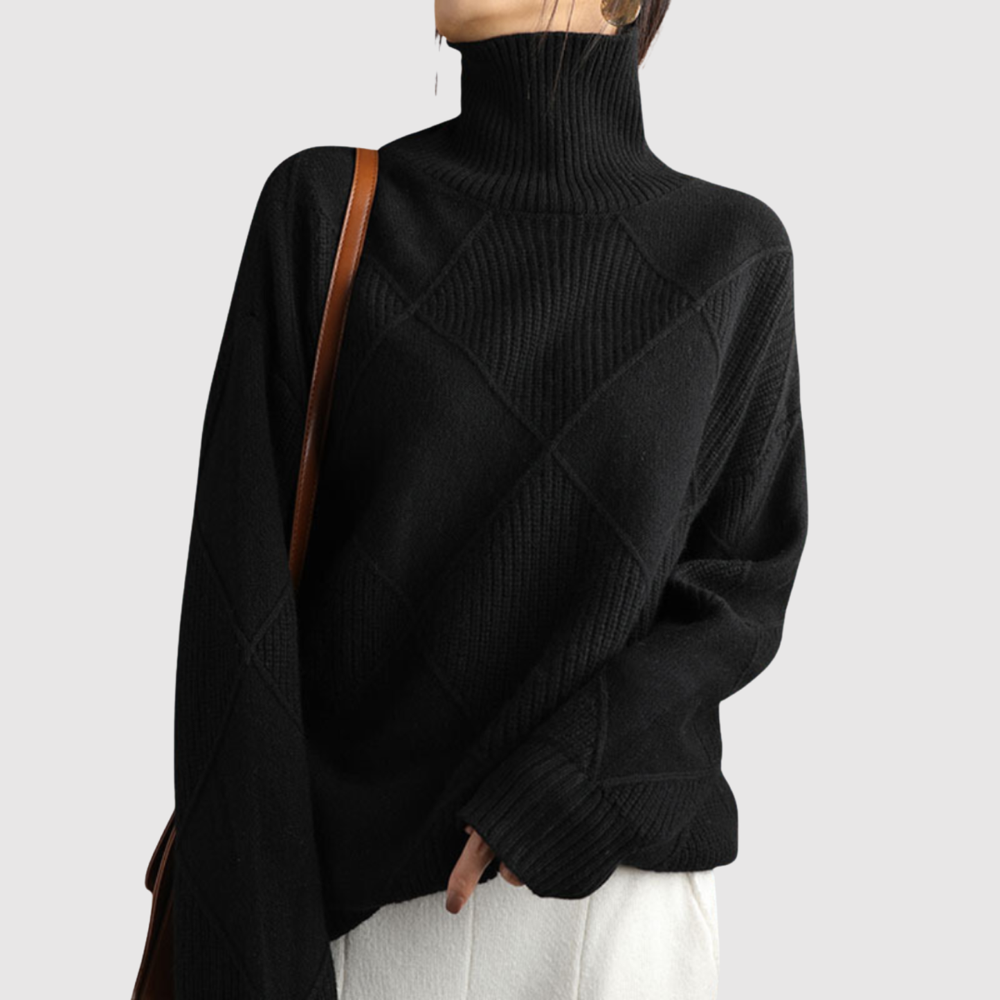 Amelia – Elegancki sweter z golfem