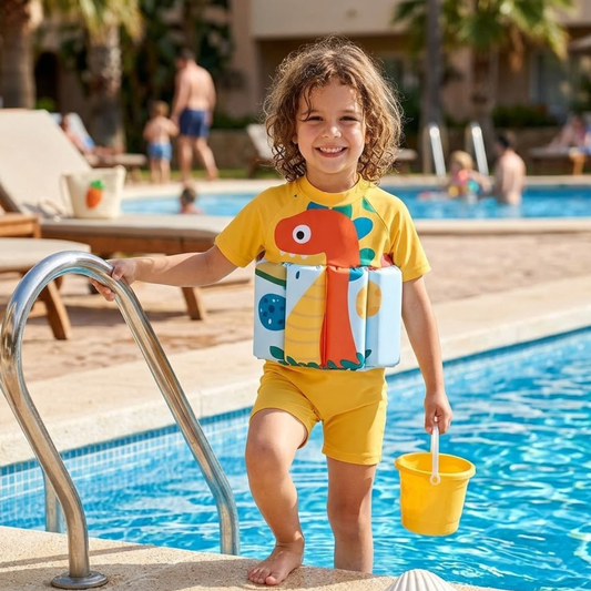 Kinder Schwimmweste UV Schutz | Schwimmanzug mit Auftrieb