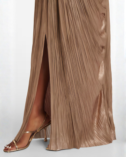 Plissiertes Maxikleid Cléophée