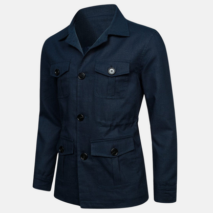 Vince Veste Homme Élégante – Style Classique avec Multiples Poches & Fermeture à Boutons