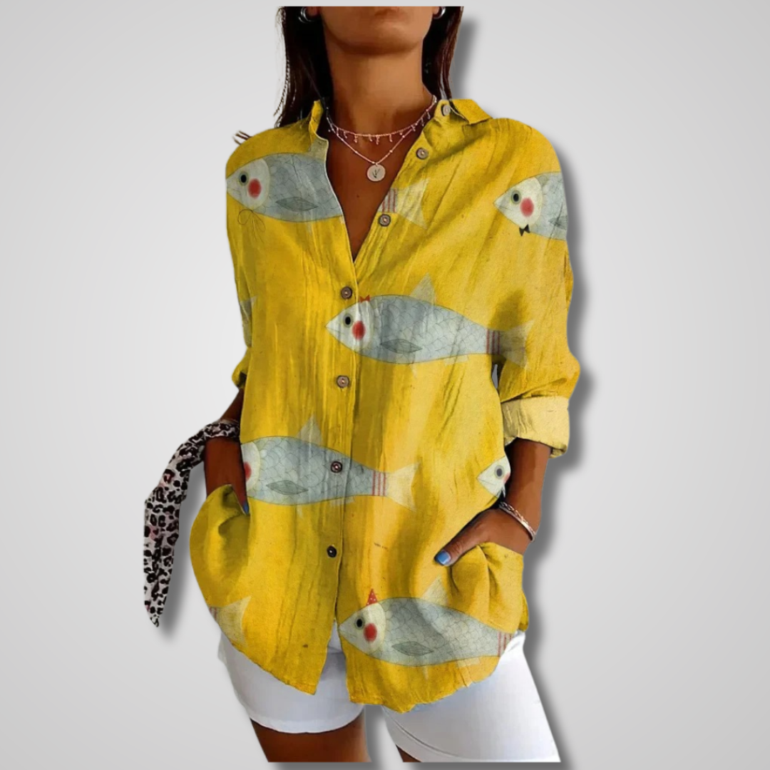 Vintage-Inspired Loose Summer Shirt