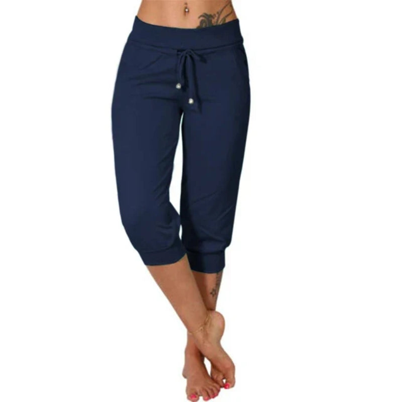 Ruby - Pantalon de jogging court élégant avec taille ajustable et coupe ajustée