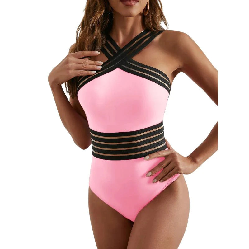 Giada - Maillot de bain une pièce maille ajourée