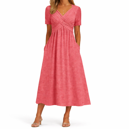 Mirtilla™ V-Ausschnitt Sommerkleid – stilvoll, luftig und vielseitig