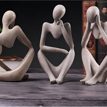 Elarin | Abstracte sculptuur van een nadenkend mens