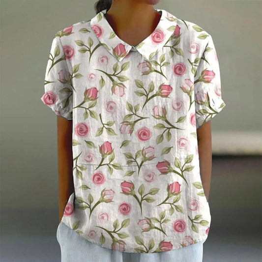 Elin | Blomstrete Sommerbluse