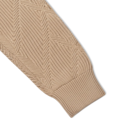 Veste en maille homme motifs géométriques col montant protecteur