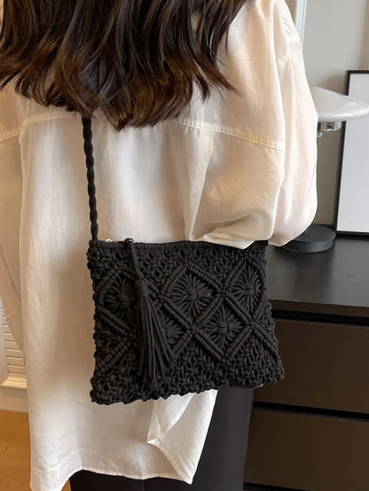 Woven crossbody bag